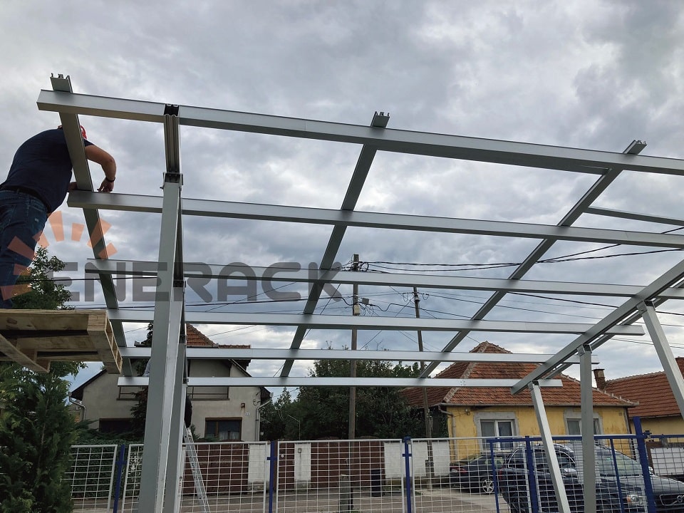 Waterproof carport solar mounting system