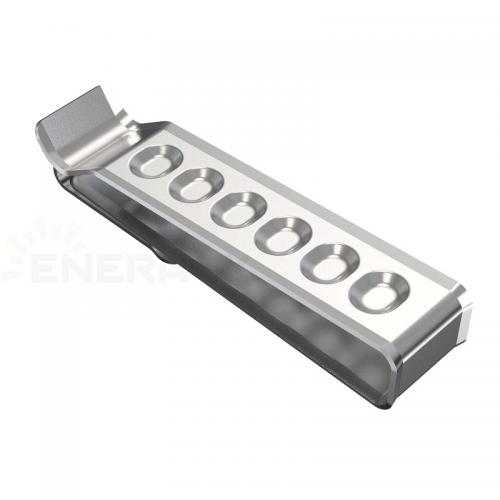 Cable clip for PV panels for holding 6 cables
