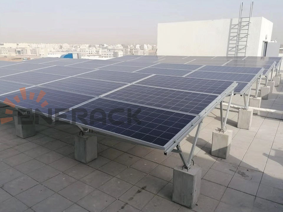 3,5 MW Flachbetondach-Dachsystem mit Neigung in Kuwait