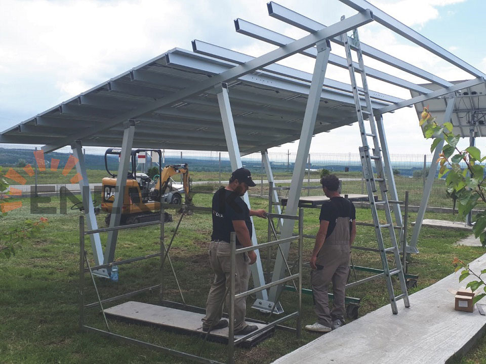 8 kW Standard Carport Solarmontagesystem in Rumänien